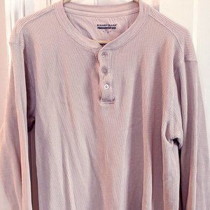 Men's waffle shirt - tan - large